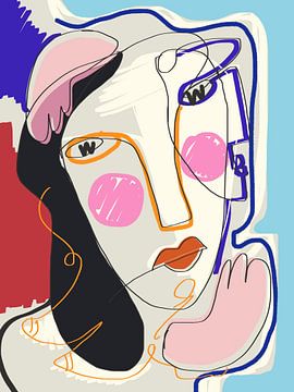 Portret van lijnkunst van Little Dean