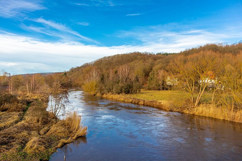 Historic Werra bridge on the border between Thuringia and Hesse by Oliver Hlavaty