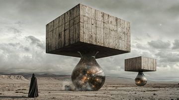 De pilaren van de kosmos van Klaus Tesching - Art-AI