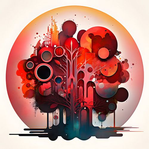 Arbre de ville en forme de cœur