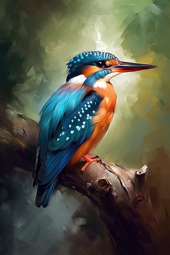 Martin-pêcheur sur une brindille