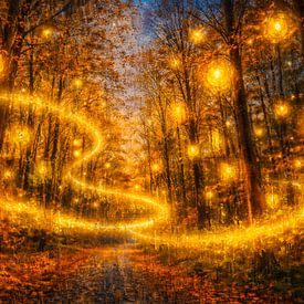 Mysteriöse Lichter im Wald von Geert Van Baelen
