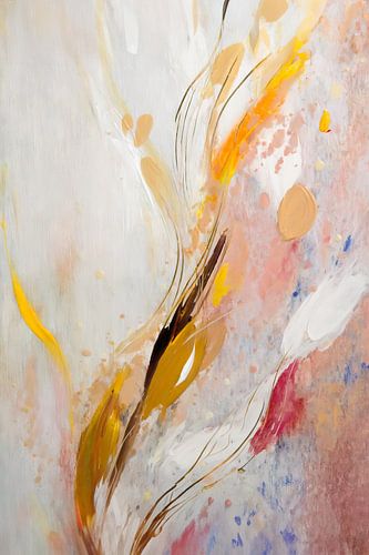 Abstracte plant in amber kleuren