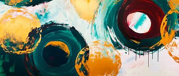 Abstrakte Farbkomposition mit Kreisen von Poster Art Shop