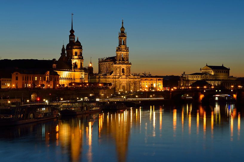 Dresden by night by Karin Jähne