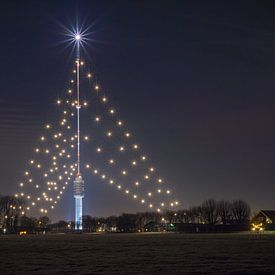 Largest Christmas tree in the world - Transmission tower, IJsselstein by Rossum-Fotografie