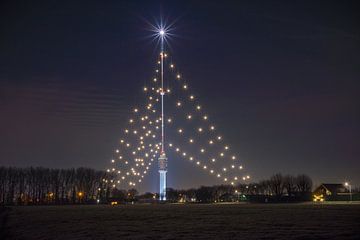 Grootste kerstboom ter wereld - Zendmast, IJsselstein van Rossum-Fotografie