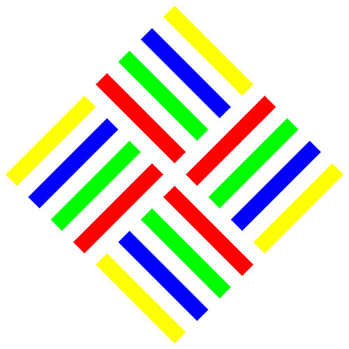 No Crossing | Open | S=2 | Gap=1 | Color=4 | RGBY | Center=Red