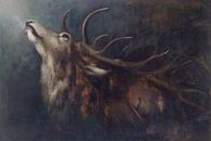 Dying deer, Karl Wilhelm Diefenbach by Atelier Liesjes thumbnail