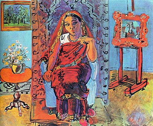 Interior with Indian Woman by Raoul Dufy