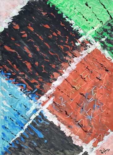 Schuine vierkante velden in verschillende kleurvariaties