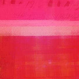 Abstrait moderne en dégradé de rose et d'orange. Inspiré de Rothko sur Dina Dankers