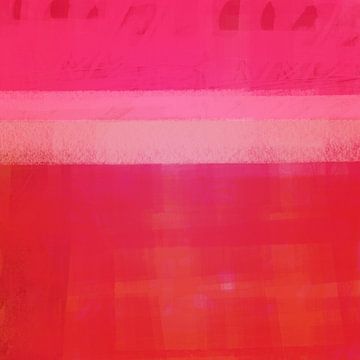 Modern abstract in roze en oranje kleurverloop. Geïnspireerd op Rothko van Dina Dankers