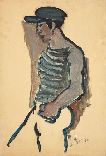 Helmut Kolle, Man met pet en gestreepte trui. 1925