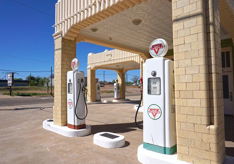 U-Drop Inn Station-service Conoco Route 66, Shamrock TX par Tineke Visscher
