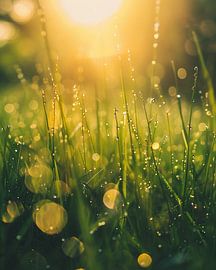 Dew crystals in the light