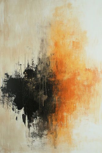 Feu et ombre abstraits en contraste dynamique sur Eva Lee