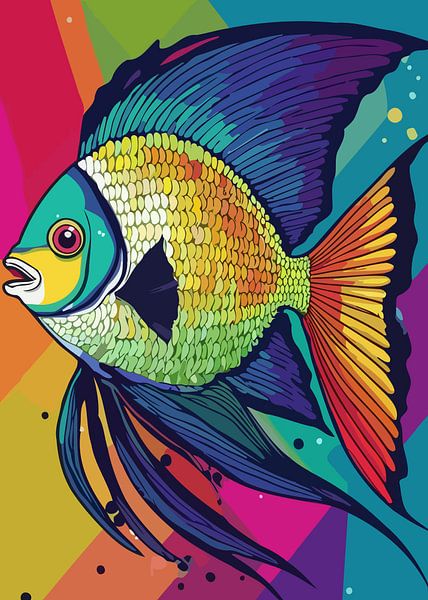 Angelfish Pop Art Stil von MIROKKU