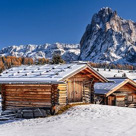 Romantisme des cabanes de l'Alpe de Siusi Tyrol du Sud sur Achim Thomae Photography
