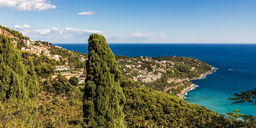 Roquebrune-Cap-Martin aan de Côte d'Azur in Frankrijk van Werner Dieterich
