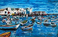 Port en bleu