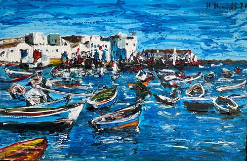 Port in blue by Hassan Hamdi