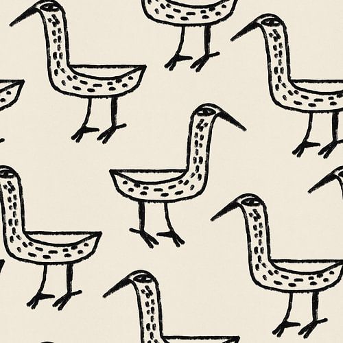 Vogelmuster im Volkskunststil