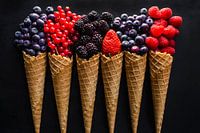 Fruit ijshoorntjes, fruit ice cones