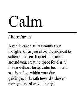 Calm Definitie – Wit