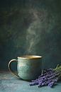 Rustic mug with lavender flowers by Imperial Art House thumbnail