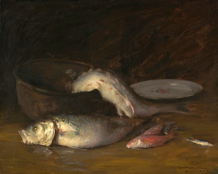 Grote koperen ketel en vis, William Merritt Chase van Meesterlijcke Meesters