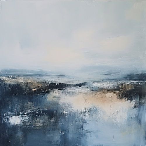 Paysage abstrait bleu