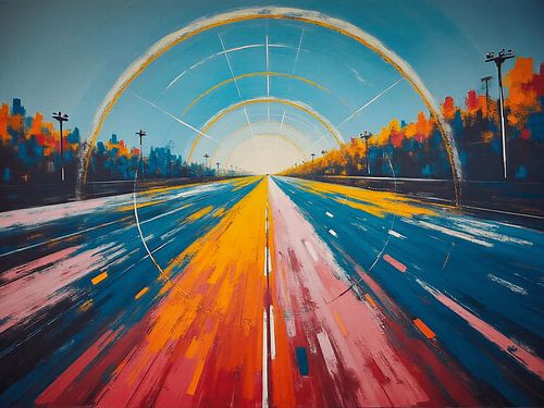 Abstract landschap met mooie kleuren