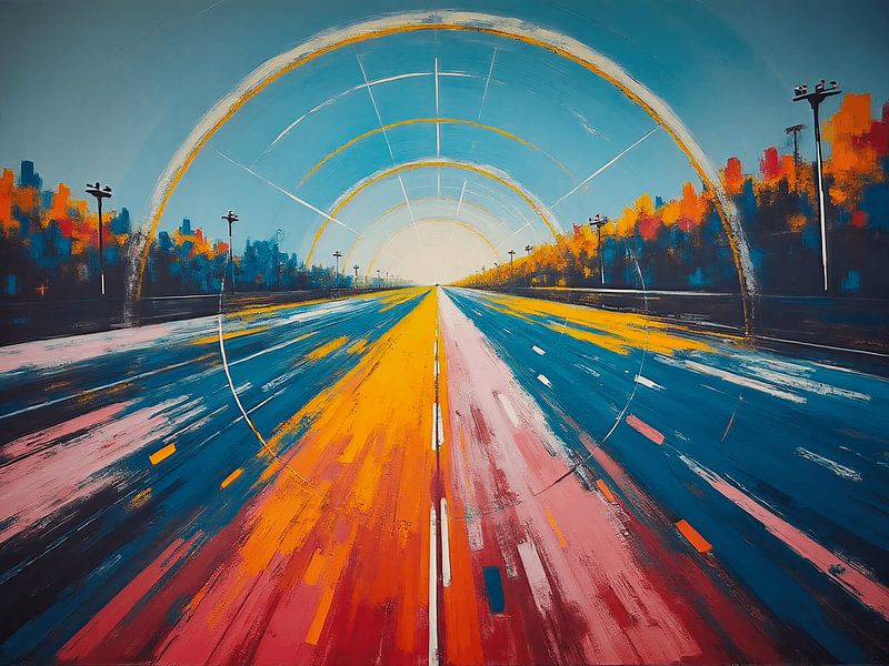 Abstrakte Landschaft mit schönen Farben von The Photo Artist