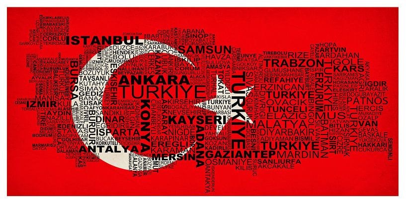 Carte de la Turquie par Stef van Campen
