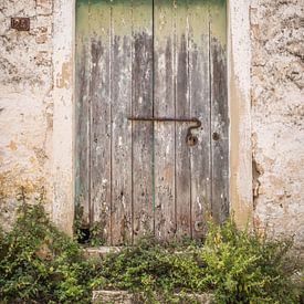Old Wooden Gate Door in Greece by Art By Dominic