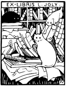 Katzen in der Bibliothek, Felix Vallotton - 1893