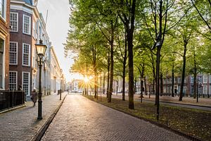 Lange Voorhout, La Haye (Coucher soleil) sur John Verbruggen