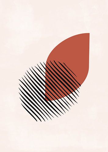 Vormen in rood en zwart