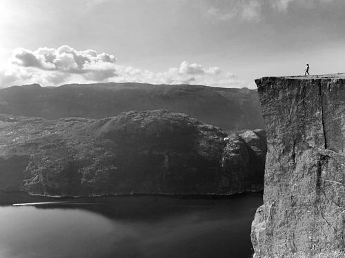 Preikestole schwarz und weiß
