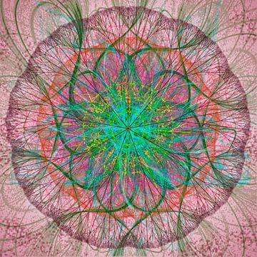 Mandala, rosa grün von Rietje Bulthuis