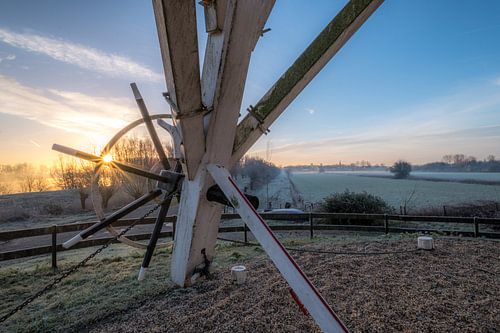 Kruirad of kruiwiel van korenmolen De Hoop