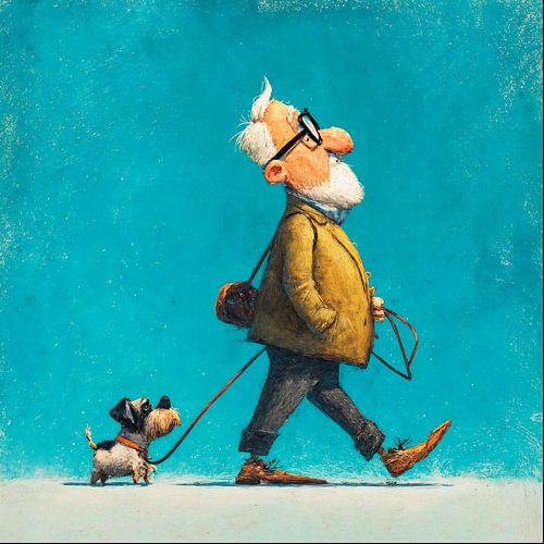 l'homme et son chien