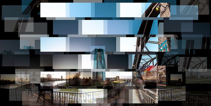 Auf der Deutschherrnbrücke zur blauen Stunde von Stefan Zimmermann