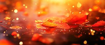 Herfstbladeren in het zonlicht - magisch van Poster Art Shop