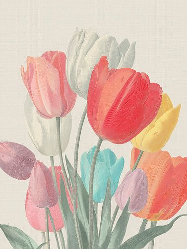 Chalk Tulips by Artclaud
