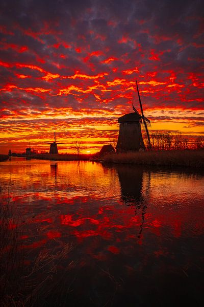 Three mills on fire by peterheinspictures