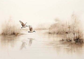 Wasservögel von ARTEO Gemälde