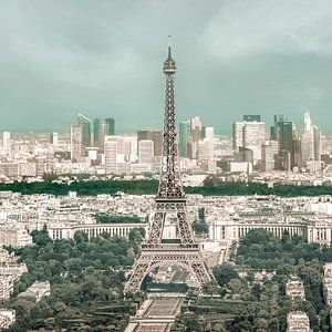 Paris Skyline | urbaner Vintage-Stil von Melanie Viola