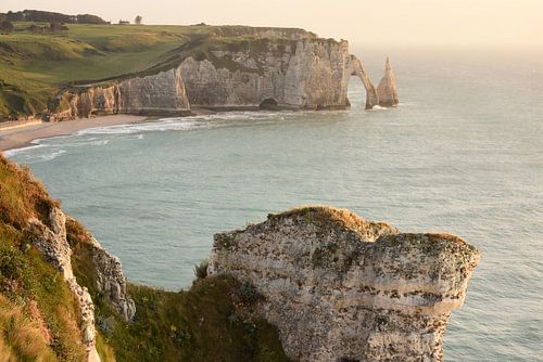 Evening sun on the cliffs of Etretat - Beautiful Normandy